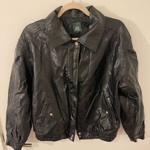 Leather Bomber Jacket